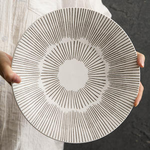 Plato de Verduras de Cerámica Esmaltada Blanca con Doble Espiga para Cocina Artística en el Hogar y Hoteles, Redondo, Apto para Microondas y Lavavajillas - Product Image 4