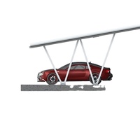 Abri de voiture double solaire Amoy AM-GM3A-LW de haute qualité avec garantie de 10 ans, pour 1-2 voitures, toit en panneaux BIPV en aluminium, garage de stationnement