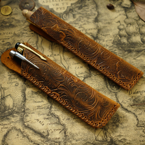 文房具 クリエイティブ レトロ ペンケース ペン保護カバー ヴィンテージ 筆箱 繊細な花柄彫刻 ペンシルケーススリーブ - Product Image 2