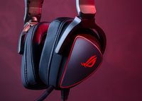 Audífonos para Videojuegos R-O-G Delta Elite E-sports, Controlador Dinámico, Diseño Metálico Sobre la Oreja, Conexión por Cable, Iluminación RGB, Cancelación de Ruido