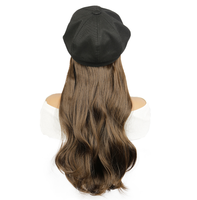 Bonnet Perruque Femme Intégré avec Bonnet en Cheveux Fins Transparent, Noué à la Main, Résistant à la Chaleur, Densité 150%, Filet en Maille Rose, Fabrication en Usine