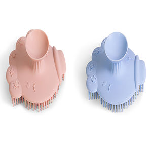 Brosse douce confortable pour le soin du cuir chevelu avec ventouse bébé douche lavage cheveux brosse en silicone souple - Product Image 1