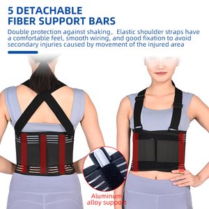 <span class=keywords><strong>Ceinture</strong></span> de soutien des côtes réglable avec bretelles, enveloppe de compression <span class=keywords><strong>thoracique</strong></span> respirante pour côtes cassées, récupération post-opératoire, noir - Product Image 2
