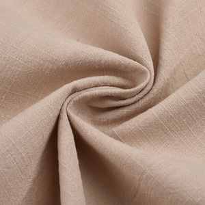 Cotton Poplin <b>Fabric</b> Slub Plain Dyed 100GSM <b>Medium</b> Weight Breathable For Home Textile And Apparel Use - Product Image 3