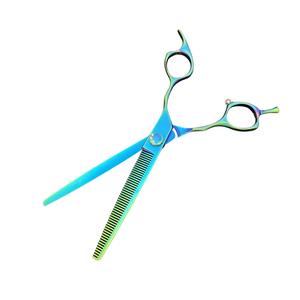 Tijeras de peluquería para mascotas de 7 pulgadas con dientes finos, de acero inoxidable, para cortar el pelo de perros, herramienta de belleza - Product Image 1