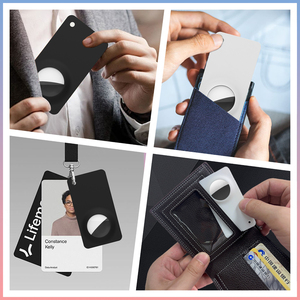 Huanlong เคสใส่บัตรบางพิเศษน้ำหนักเบาสำหรับ Apple airtag กระเป๋าสตางค์เคสใส่บัตรสำหรับกระเป๋าเงินกระเป๋าเงินกระเป๋าคลัทช์ - Product Image 3
