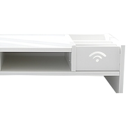 Support de moniteur d'ordinateur de bureau à trois niveaux en plastique, étagère de rangement mobile pour salon