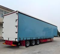 Semi-remorque en acier à quatre essieux, capacité de charge de 60 tonnes, avec pneus 12r22.5, conception robuste de type rideau latéral pour un transport logistique rapide