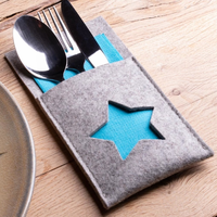 Porte-couverts de Noël en feutre, pochettes pour ustensiles, décorations de table de Noël, décorations de table à dîner