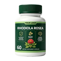 Capsules de Rhodiola Rosea à Marque Blanche OEM – Extrait Naturel de Plantes en Poudre pour Nourrir le Foie des Adultes