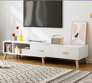 Mobile TV Moderno per <span class=keywords><strong>Soggiorno</strong></span>, Mobiletto TV in Legno Stile Rustico, <span class=keywords><strong>Dimensioni</strong></span> Regolabili - Product Image 5