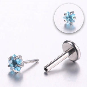 Zircon bleu couleur acier (tige d'insertion)