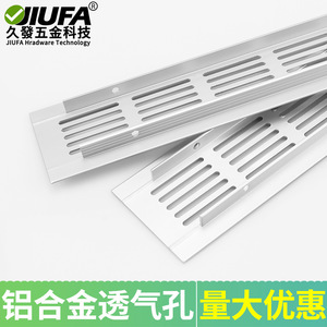 Rejilla de Ventilación de Aleación de Aluminio JIUFA de 50 mm x 150 mm para Panel de Puerta de Armario de Zapatos, Plana, para Disipación de Calor y Ventilación - Product Image 4