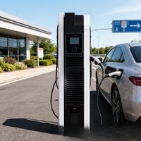 Nuevo Poste de Carga para Vehículos Eléctricos Jinghu para Exteriores, 60kW, Conector CCS2, Montaje en Suelo, Plataforma OCPP Lista para Usar, Resistente a la Intemperie IP54, TA-DC-DD