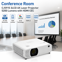 Projecteur laser 4K 3LCD CJ5915 pour salle de conférence, 5200 lumens avec un rapport de contraste de 5 000 000 1