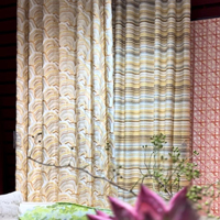 Cortinas con Rayas Verticales y Efecto Óptico de Sombreado para Techos Altos, Estilo Bohemio, Personalizables