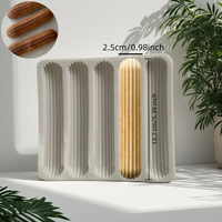 Molde de Silicona para Hornear, para 5 Eclairs de Chocolate, Postres, Tiras Largas, Pasteles en Forma de Dedo, Utensilios de Repostería para Uso en la Cocina