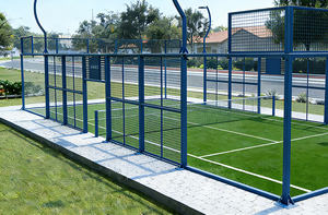 Terrain de padel panoramique professionnel <span class=keywords><strong>WPT</strong></span> standard avec structure en acier léger galvanisé et garantie d'un an - Product Image 4