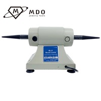 Machine de polissage et de meulage rotative à double tête DM-3 pour bijoux, vitesse variable 7000 tr/min, polisseuse de table à double tête