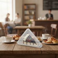 Fournisseur chinois de contenants alimentaires triangulaires jetables biodégradables en PLA pour sandwichs, hamburgers, salades de fruits, logo personnalisé