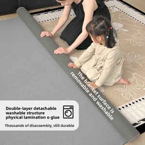 Tappeto Moderno a Doppio Strato Rimovibile <span class=keywords><strong>per</strong></span> Divano e Tavolino, Lavabile in Lavatrice, in Ciniglia, <span class=keywords><strong>per</strong></span> Soggiorno e <span class=keywords><strong>Camera</strong></span> <span class=keywords><strong>da</strong></span> <span class=keywords><strong>Letto</strong></span>, con Motivo Vegetale - Product Image 3