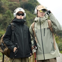 Veste de motoneige 3-en-1 imperméable, coupe-vent, résistante aux taches, à capuche, rembourrée, pour l'alpinisme et les voyages