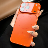 Coque de téléphone en verre pour iPhone 17 Air 16 15 14 13 Pro Max, protection intégrale de l'objectif, givrée, antichoc, rigide, magnétique