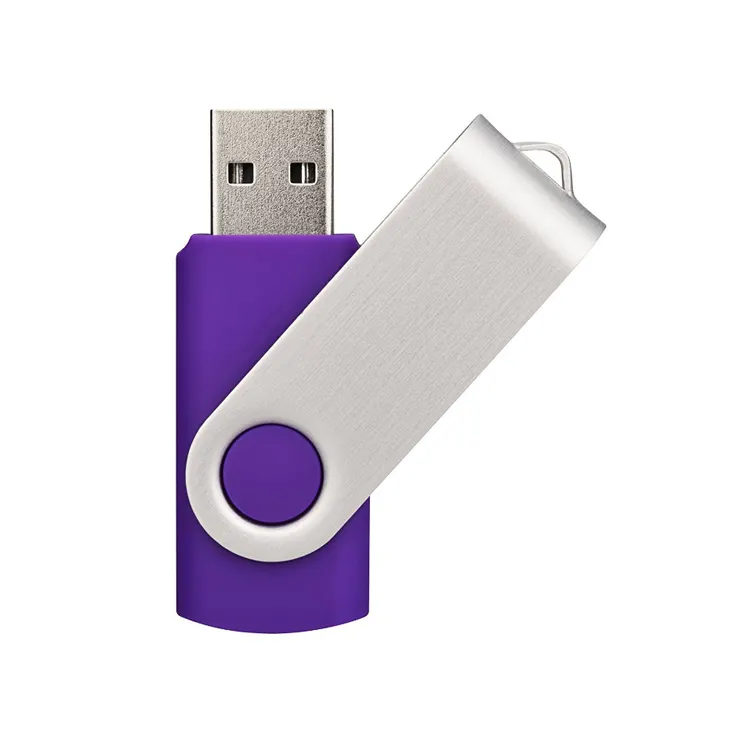 Pendrive USB 2,0 con logotipo personalizado, pendrive giratorio de rotación libre, regalo de negocios, 8GB, 16GB, 32GB, 64GB