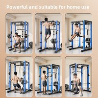 Rack multifonctionnel complet pour cage à oiseaux, rack de musculation pour squats et développés couchés, ensemble de fitness à domicile