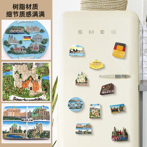 Pegatina para refrigerador con paisajes de viaje, decoración magnética para refrigerador de resina tridimensional, cultural y creativa - Product Image 2