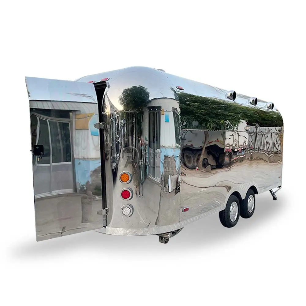 Best Park Cup Of Rice Airstream Food Kiosk Mobile Trucks For Sale Fast Trailer Cheap
