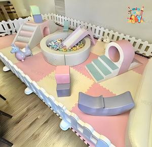 גן ורוד גן ילדים במרכז ספא להקפיץ ילדים פסטל בית פסטל מסחרי - Product Image 3