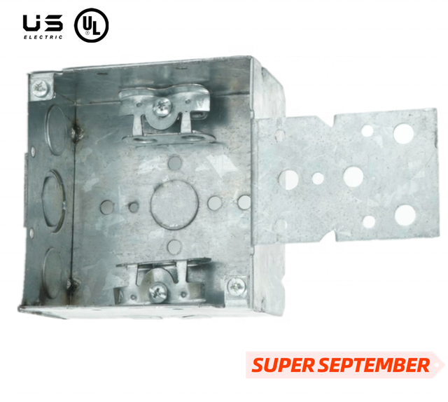 249 Electrical Metal Box 4 in Square Welded Waterproof Socket Box 2-1/8in.Deep Junction Outlet Enclosures With Front Bracket