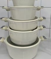 UAKEEN Ensemble de 10 ustensiles de cuisine en aluminium forgé, antiadhésif, qualité professionnelle, batterie de cuisine de haute qualité, usine OEM du Zhejiang