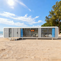 Capsule spatiale flottante KT, nouvelle maison mobile, maison flottante préfabriquée en acier pour maison miniature en plein air, maison de bateau de luxe