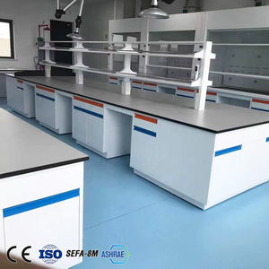 ม้านั่งทำงานเกาะ/ผนังเฟอร์นิเจอร์ห้องแล็บแบบโมดูลและเคลื่อนย้ายได้มีความยืดหยุ่นพร้อมกล่องใส่ในห้องปฏิบัติการ - Product Image 3