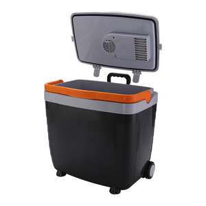 Frigorifero Portatile <span class=keywords><strong>da</strong></span> Campeggio con Ruote, Mini <span class=keywords><strong>Frigo</strong></span> per Auto 220v 12v 28l, Riscaldamento e Raffreddamento Termoelettrico a Semiconduttore - Product Image 1