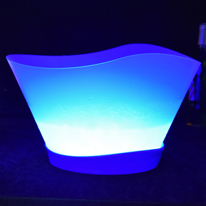 China Factory Made New Big Capacity <strong>Silver</strong> Gold Round Metal Glowing <strong>Ice</strong> <strong>Bucket</strong> - Product Image 3