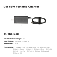 Chargeur de voiture original DJI 65W utilisé pour le drone Mavic 3pro/Mavic4pro/Air 3/Avata 2/Gooles 2/Avata Accessoires