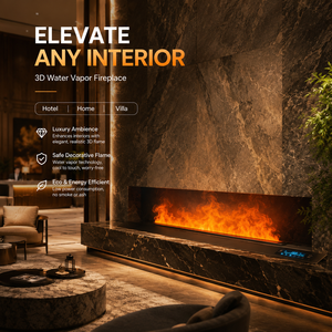 <span class=keywords><strong>Chimenea</strong></span> Moderna Inteligente de Vapor de Agua <span class=keywords><strong>con</strong></span> Control por Aplicación, Llama 3D, Inserto Eléctrico para Sala de Estar, Uso Interior - Product Image 5