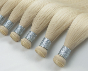 Extensiones de Cabello Ruso Genius Weft, Ondulado Natural, Doble Trama, Invisible, Rubio, Rizado, Europeo, Mashin - Product Image 2