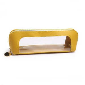<b>Makeup</b> <b>Brush</b> <b>Case</b> Transparent Window PU Leather Cosmetic <b>Brush</b> Roll Bag Large Capacity Zipper Pencil <b>Case</b> - Product Image 5