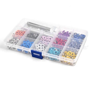 10 màu sắc 5mm khoen ốc vít <span class=keywords><strong>Kit</strong></span> prong Snap Nút đồng thau grommets DIY quần áo túi da thủ công MaY thuyền phần cứng - Product Image 4