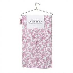 Couverture élégante et adorable à motif <span class=keywords><strong>de</strong></span> fleurs roses en <span class=keywords><strong>mohair</strong></span> 300 g/m² avec peluche 180 g/m² pour la maison - Product Image 2