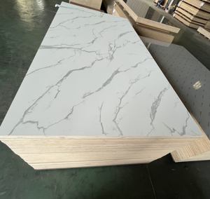 Kayu Lapis Laminasi Melamin Efek Marmer 18mm E0 |   Kayu Lapis Interior Grade Gloss & Matte untuk Penggunaan Furnitur - Product Image 1