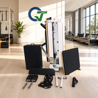 Machine de Pilates pliable en aluminium durable avec design portable et coffret en bois pour usage domestique et en studio