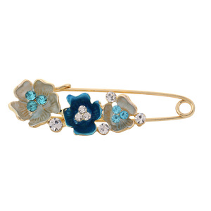 Broche de Flor con Pedrería de Aleación de Zinc para Mujer, Pin de Moda, Regalo, 7.5*2cm - Product Image 5