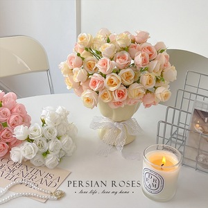 Bouquet de roses artificielles 27 têtes Fleurs en soie Décoration de mariage et de maison - Product Image 4