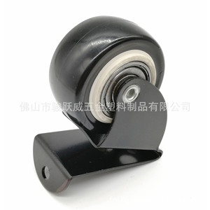 Furniture Casters 40mm Black Rigid Dual Bearings Silent Wheel For Chair - Product Image 3