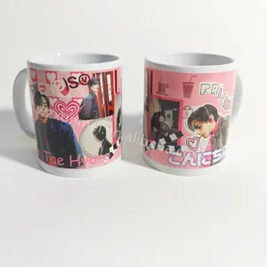 Taza personalizada KPOP Fri (END) s Taehyung V Taza de cerámica de grado Logotipo personalizado Taza de cerámica impresa Tazas de café para Kpop Taehyung Merch